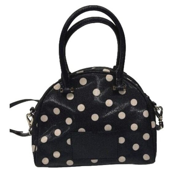 Kate Spade New York Black & Light Pink Polka Dot Leather Crossbody Handbag - Picture 2 of 7